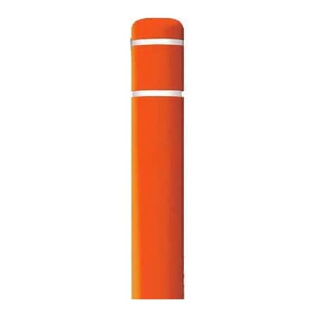 Post Guard Post Guard Bollard Cover CL1385HD, 4-1/2"Dia. X 52"H, Orange W/White Tape CL1385HD